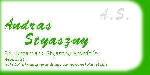 andras styaszny business card